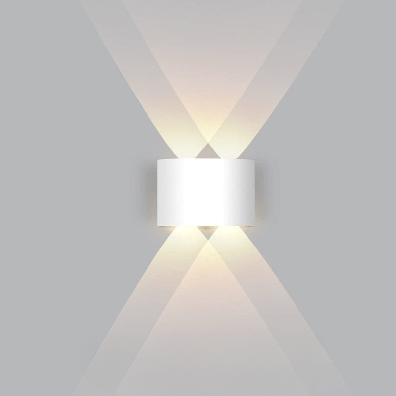 Energy-efficient LED outdoor wall lamp, stylish & functional for patios.