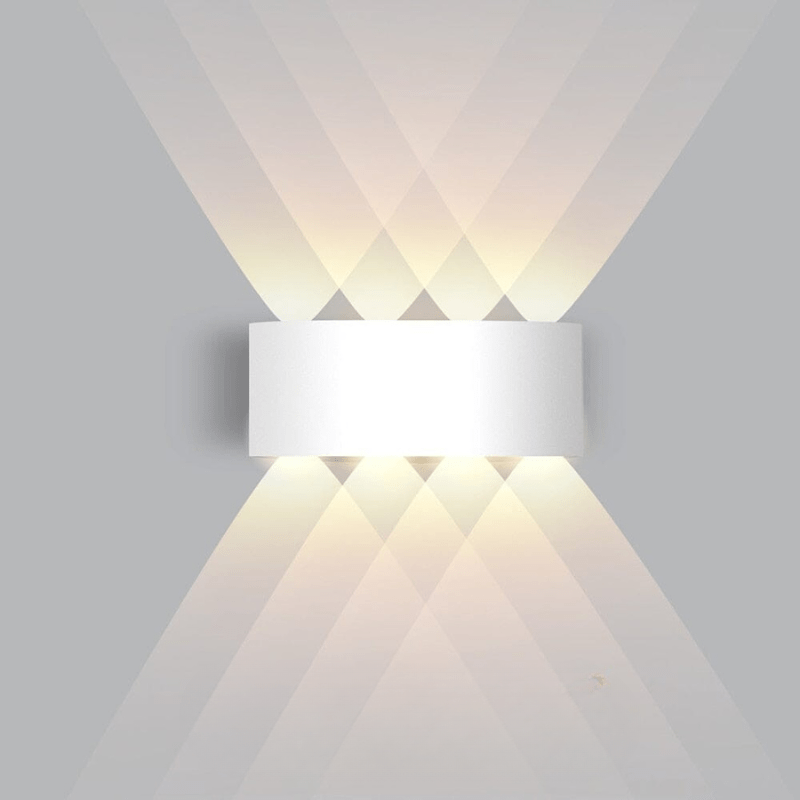Modern LED exterior lighting fixture, weatherproof for all season use.