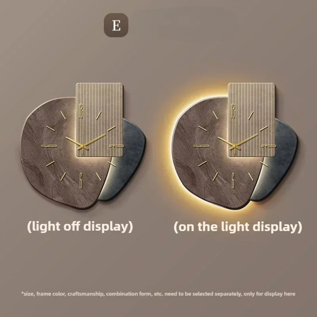 Sleek modern wall clock featuring a built-in LED light, ideal for stylish wall decor & contemporary spaces.