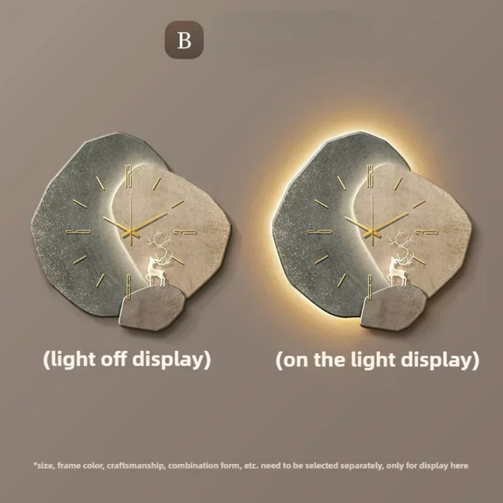 Silent contemporary wall clock, an illuminated timepiece with integrated LED light for modern home decor.