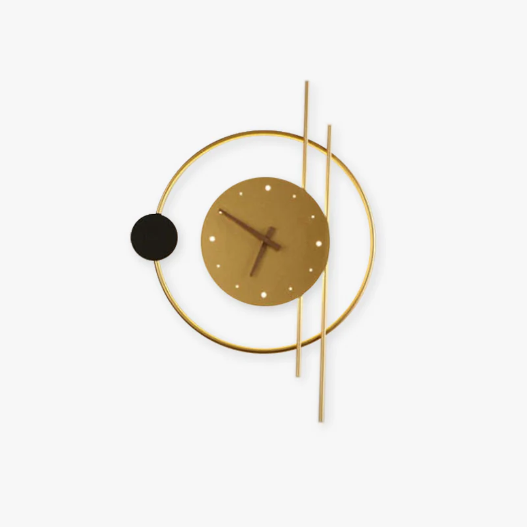 Smart LED wall clock with bright, warm white light, ideal for modern interior design.