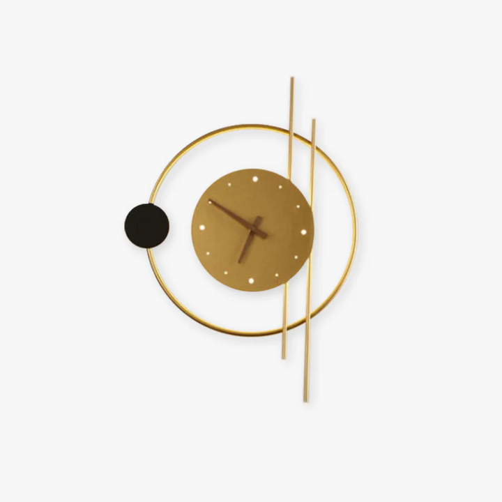Smart LED wall clock with bright, warm white light, ideal for modern interior design.