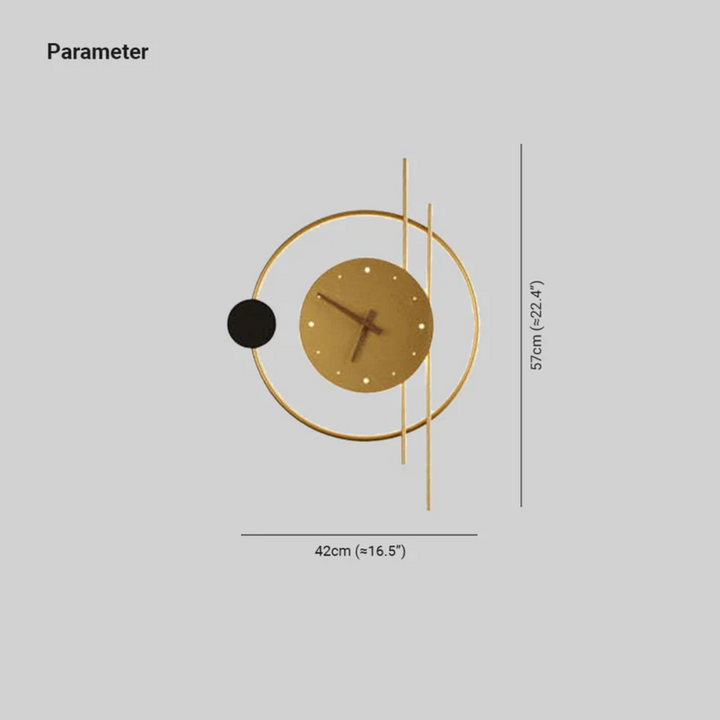 Stylish LED wall clock & lamp, enhancing any modern home interior with contemporary design.