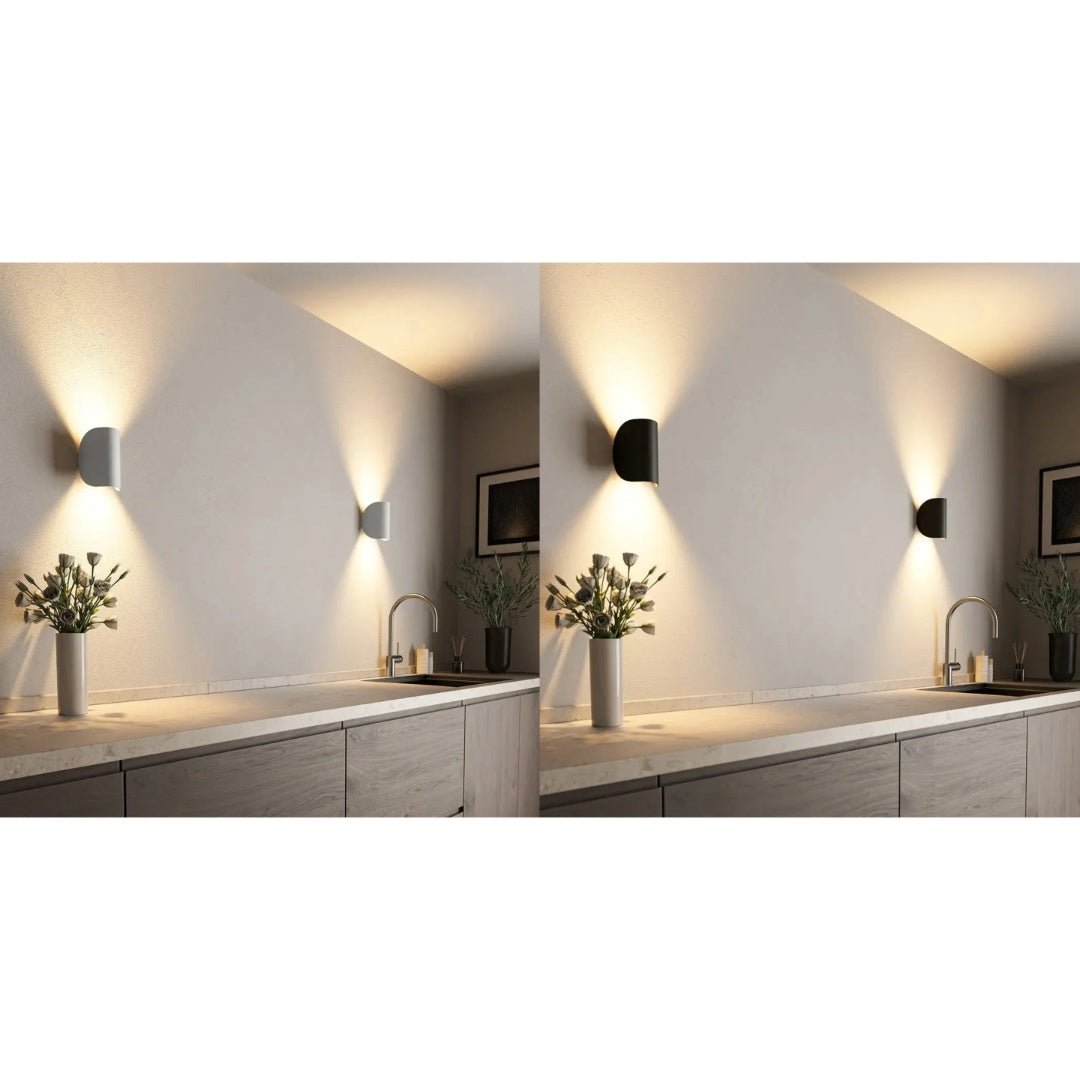 Minimalist LED wall light. Modern, energy-efficient lighting for a stylish home upgrade. Perfect for any room interior.