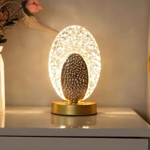 Modern luxury peacock table lamp with intricate design, perfect accent lighting for upscale home decor.