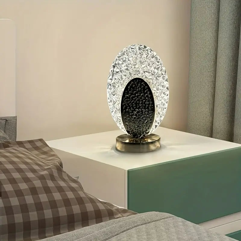 Artistic peacock design LED table lamp, a modern luxury accent light to enhance any contemporary space.