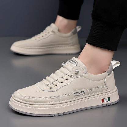 Man walking in comfortable men's athletic shoes, perfect for casual everyday wear.