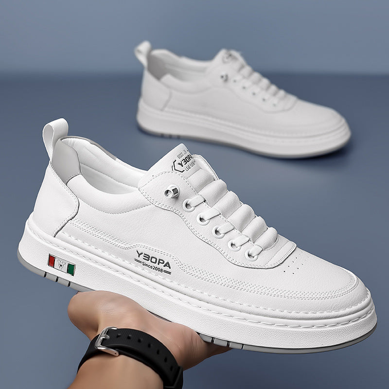 Focus on the comfortable fit of men's walking shoes, perfect for an active lifestyle.