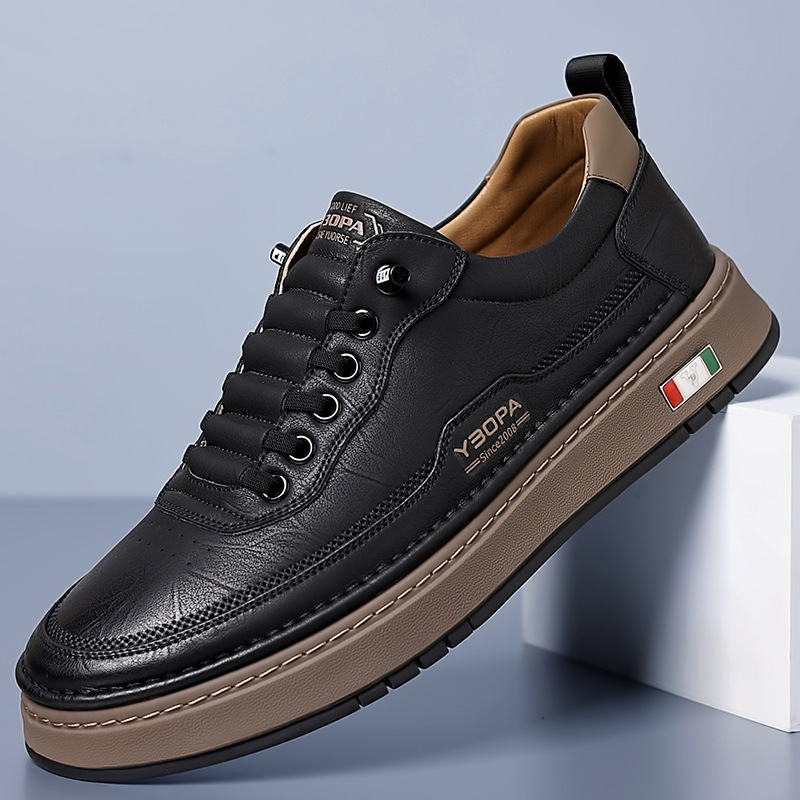 Stylish men's athletic shoes from the side, emphasizing sleek design and comfort.