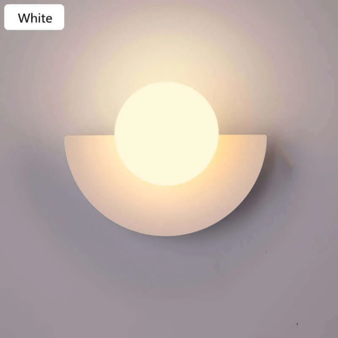 Adjustable modern metal half moon LED wall lamp, perfect for decorative and functional lighting.