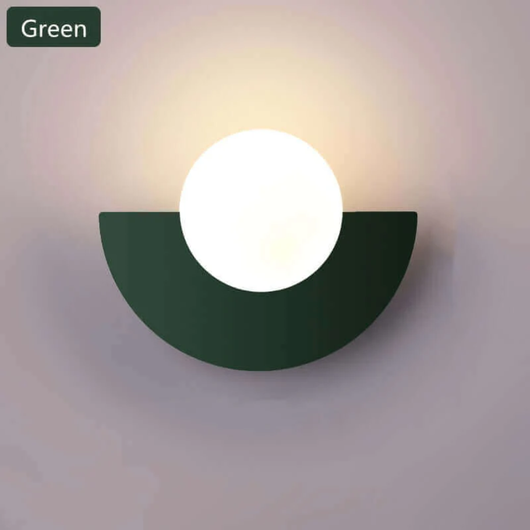 Decorative metal half moon wall lamp with LED, a modern and energy-efficient lighting solution.