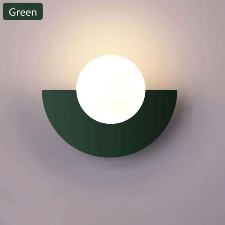 Decorative metal half moon wall lamp with LED, a modern and energy-efficient lighting solution.