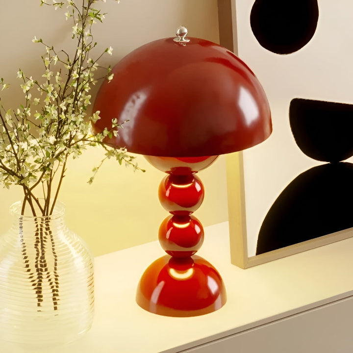 Contemporary dimmable LED table lamp, flower bud shape, adds modern flair to homes.