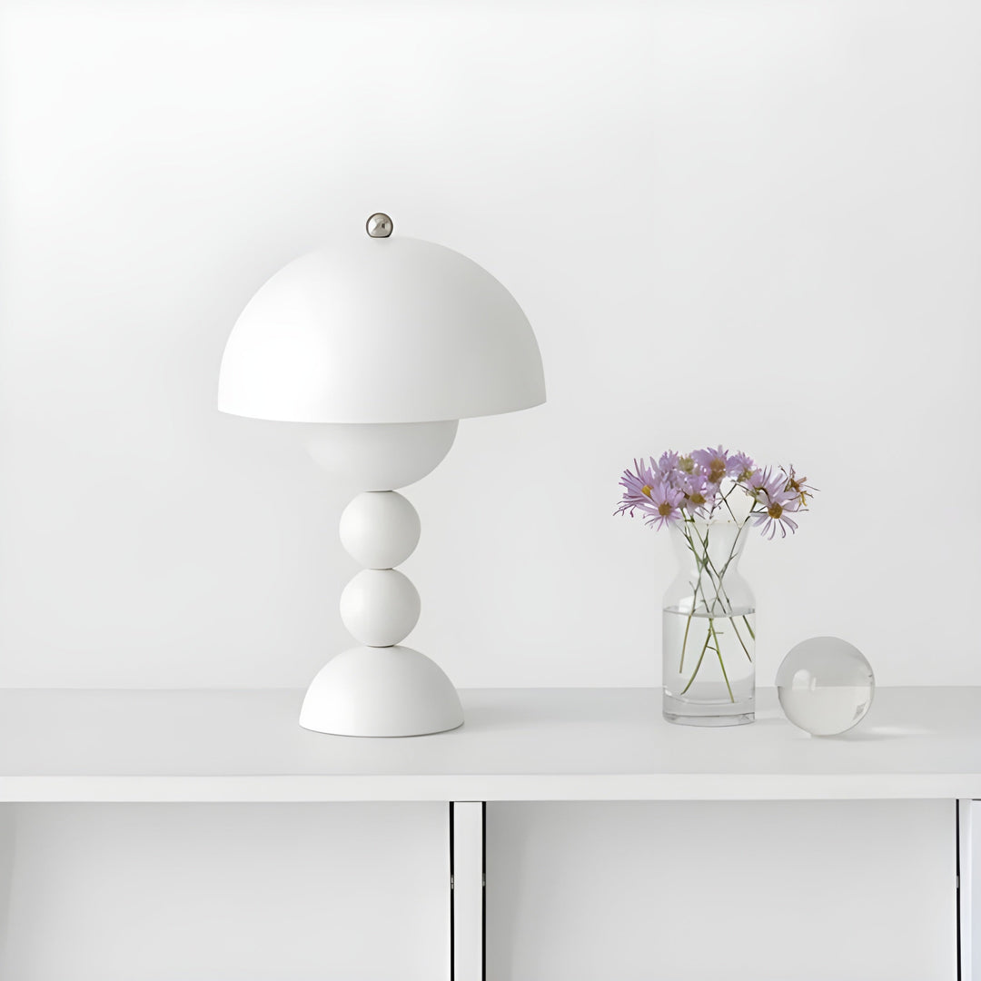 Dimmable LED bedside lamp, Nordic flower bud style, perfect ambient lighting solution.