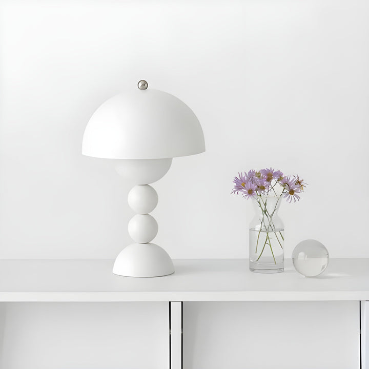 Dimmable LED bedside lamp, Nordic flower bud style, perfect ambient lighting solution.