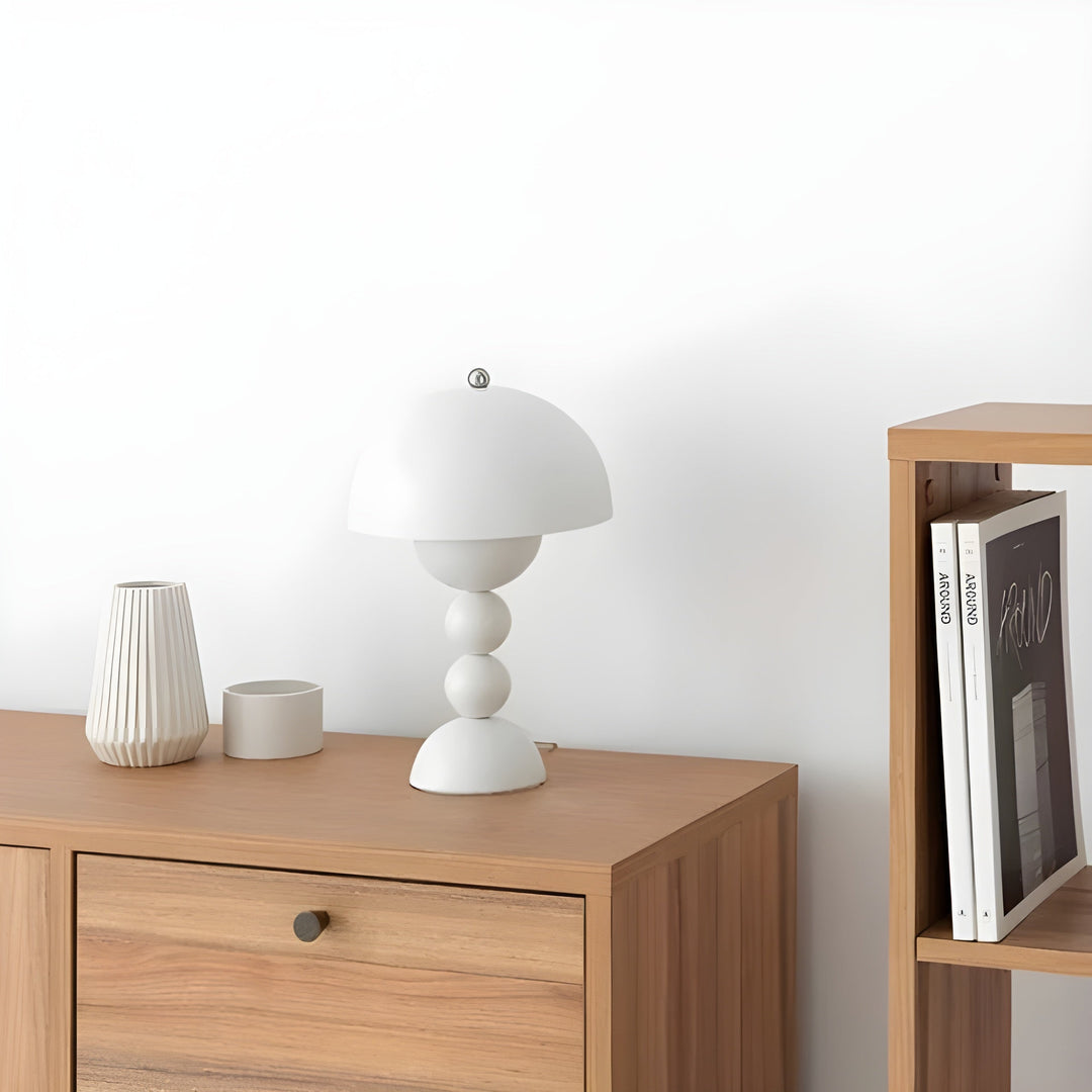 Modern Scandinavian dimmable LED desk lamp, flower bud design, for stylish productivity.