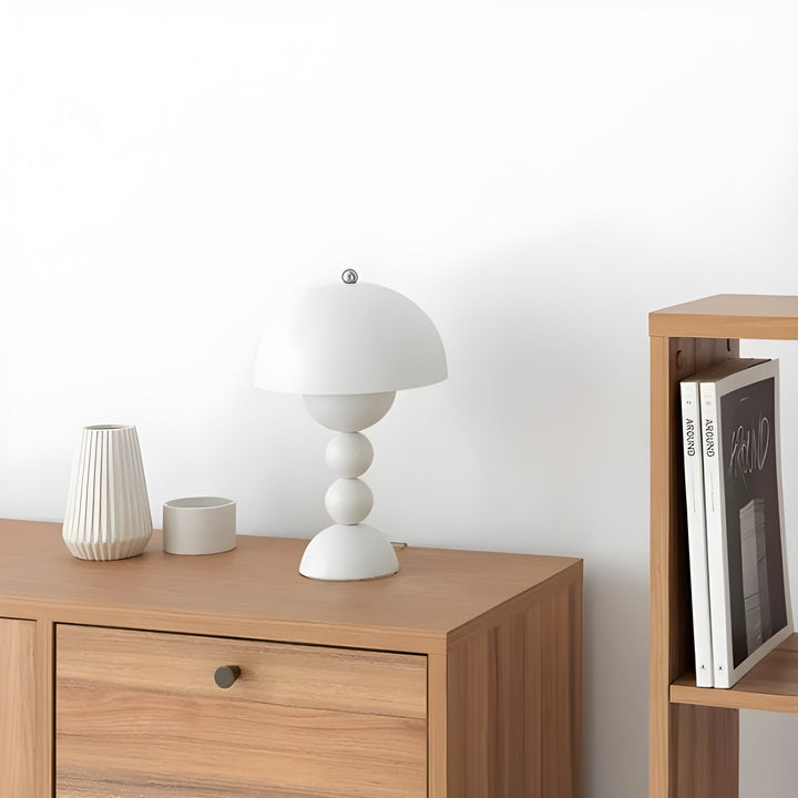 Modern Scandinavian dimmable LED desk lamp, flower bud design, for stylish productivity.