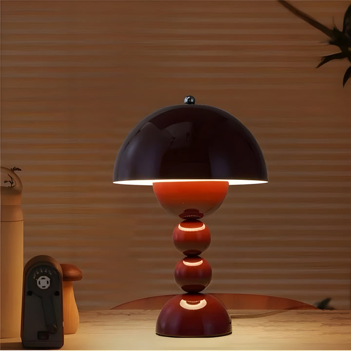 Scandinavian flower bud desk lamp, dimmable LED, perfect for task lighting or decor.