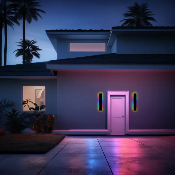 Waterproof LineaGlow modern LED wall lamp, ensuring reliable outdoor lighting year-round.