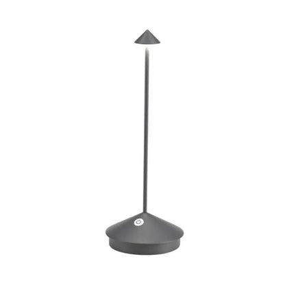 Modern wireless LED lamp, dimmable for ambient light, reading or accent.