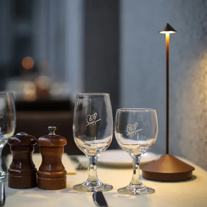 Wireless rechargeable LED lamp, perfect for bedside, reading, or patio accent light.
