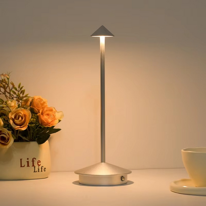 Rechargeable LED desk lamp featuring touch control, 3 light modes, perfect as a dimmable task or reading light.