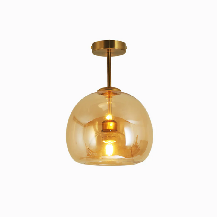 Aurelia modern round LED ceiling light, gold, perfect as a hanging lamp for home decor.