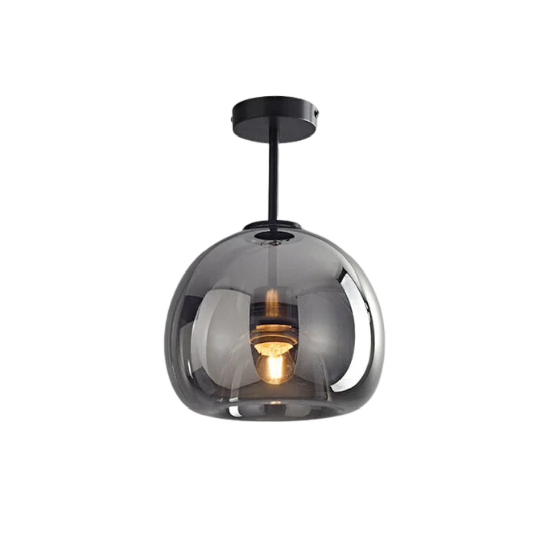 Aurelia round LED ceiling light, an elegant gold modern lighting fixture for bedrooms.