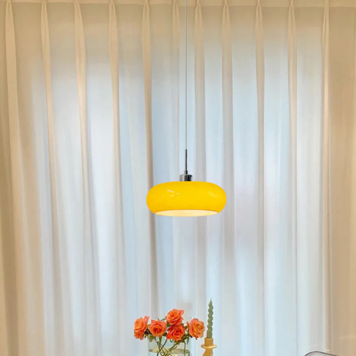 RadianceOrb modern LED pendant light with adjustable warm white lighting for elegant home decor.