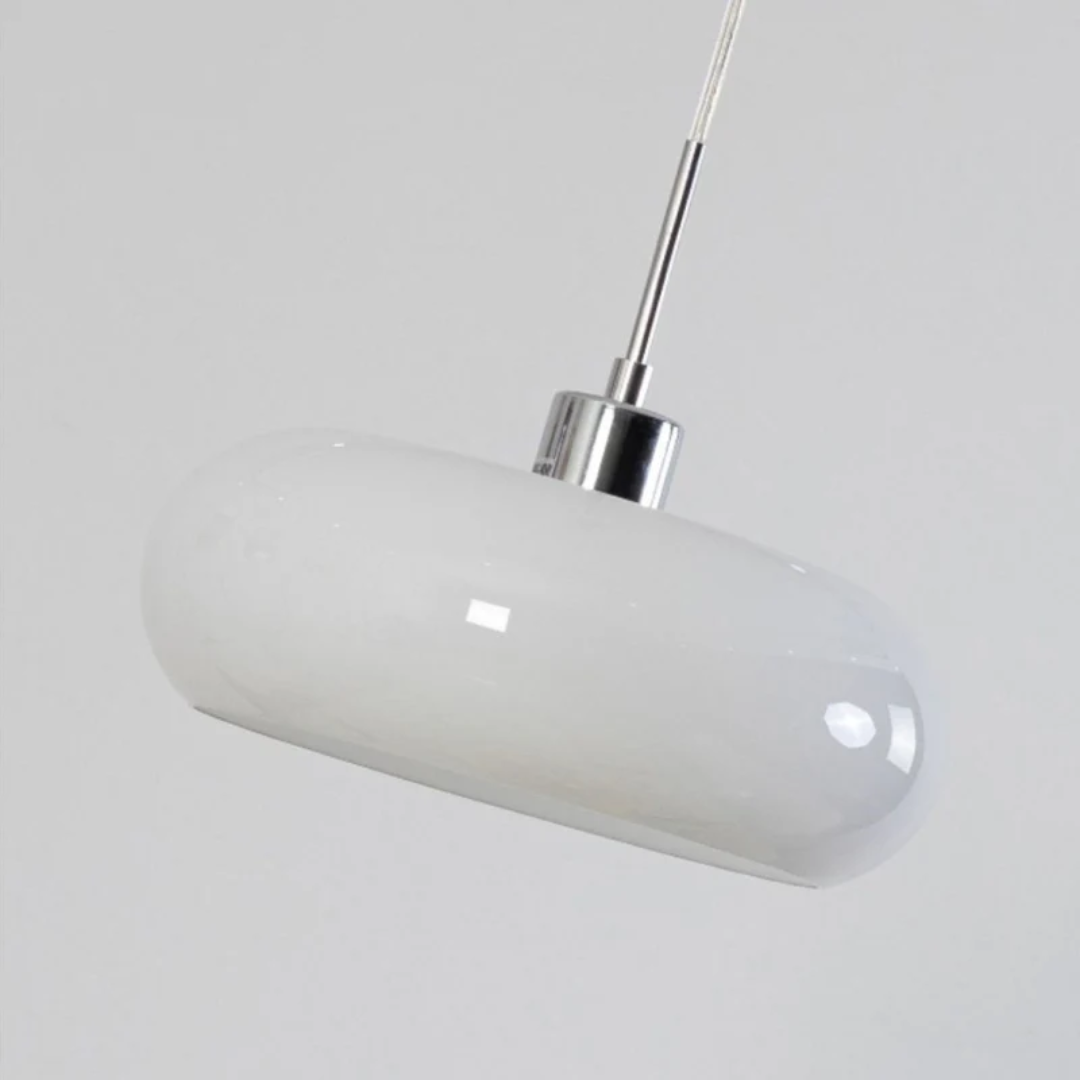 Modern RadianceOrb round LED pendant light, ideal decorative lighting for contemporary home settings.