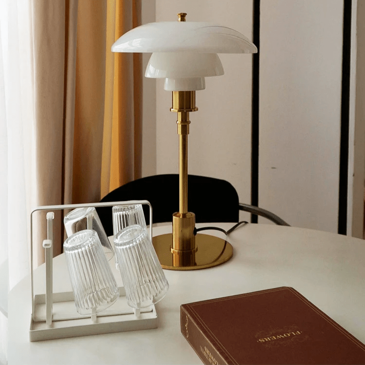 Chic dimmable LED table lamp in Nordic style, offering adjustable light for modern home decor.