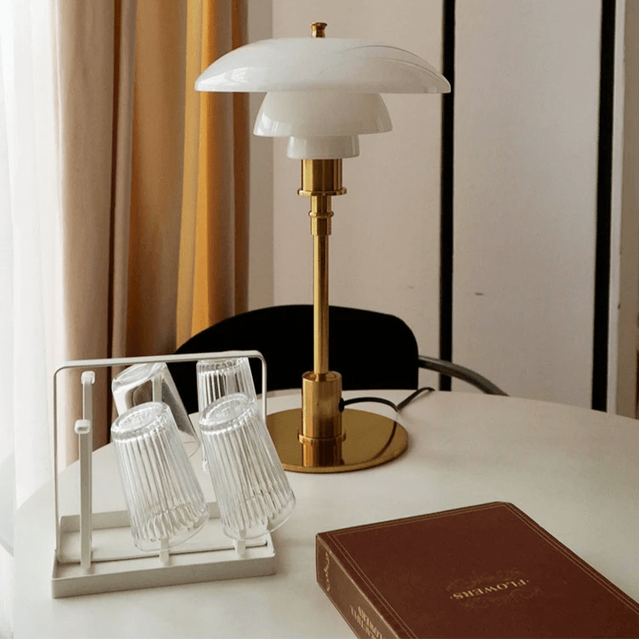 Chic dimmable LED table lamp in Nordic style, offering adjustable light for modern home decor.