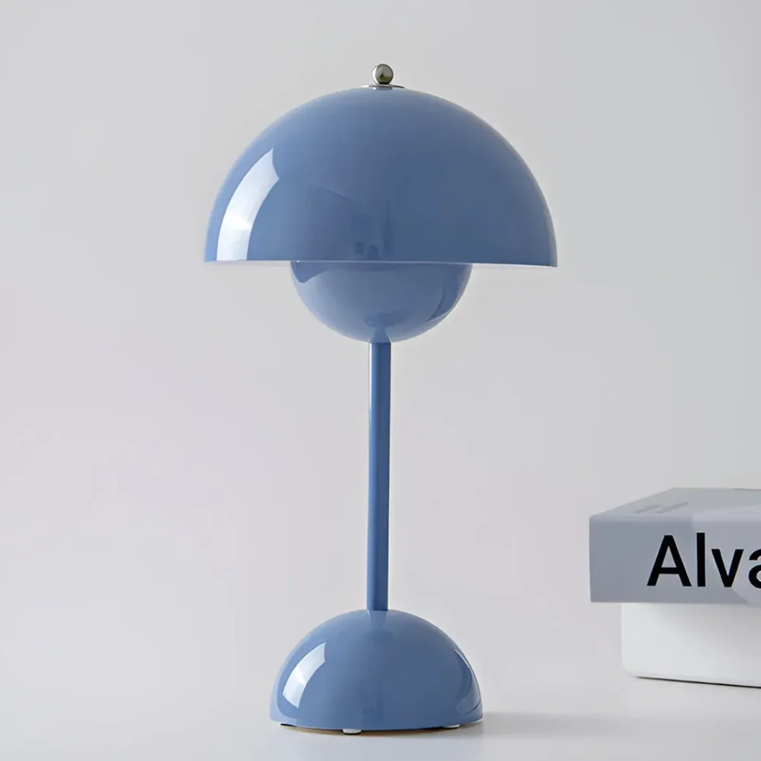 Simple modern wireless lamp, Scandinavian design, provides warm adjustable ambient light for relaxation.