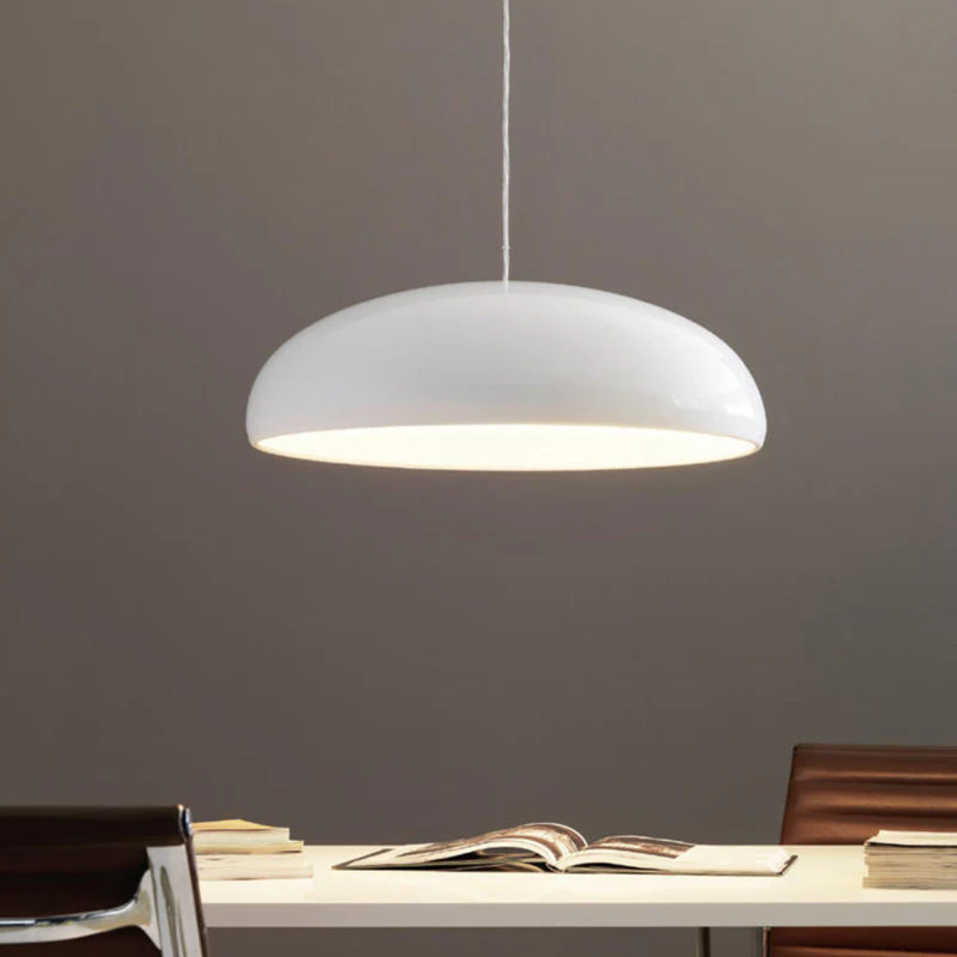 Serena LED lamp, round, adjustable, contemporary lighting for living rooms.