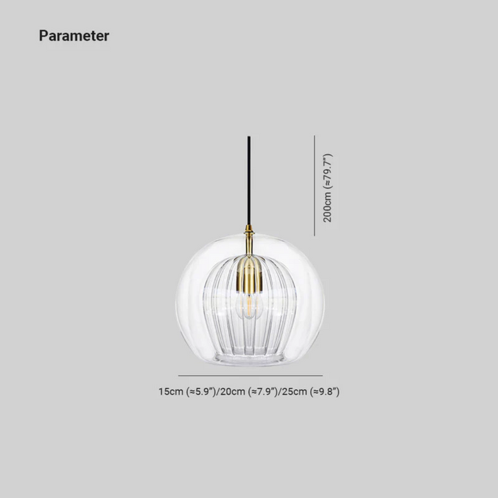Bedroom spherical LED light, a modern and energy-efficient hanging lamp.