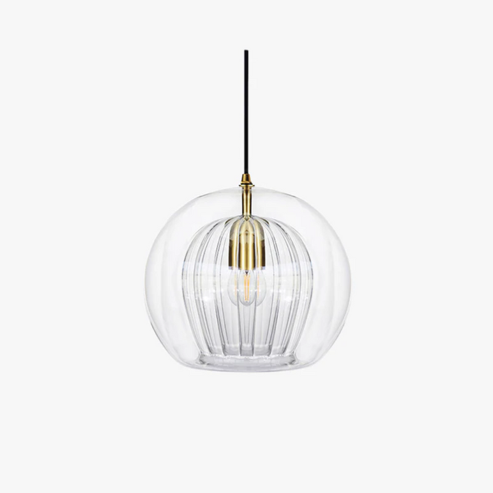 Modern home decor spherical LED pendant light, durable and energy saving.