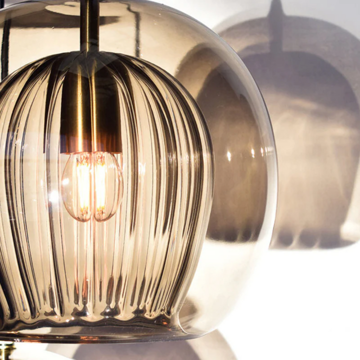 Energy-efficient Aurora Sphere LED ceiling lamp, perfect for dining area lighting.