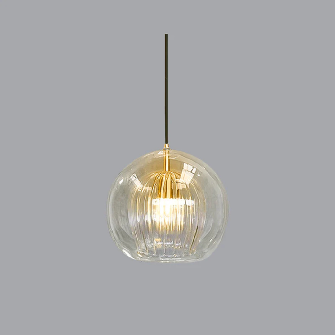 Aurora Sphere modern spherical LED pendant light, bright and energy efficient.
