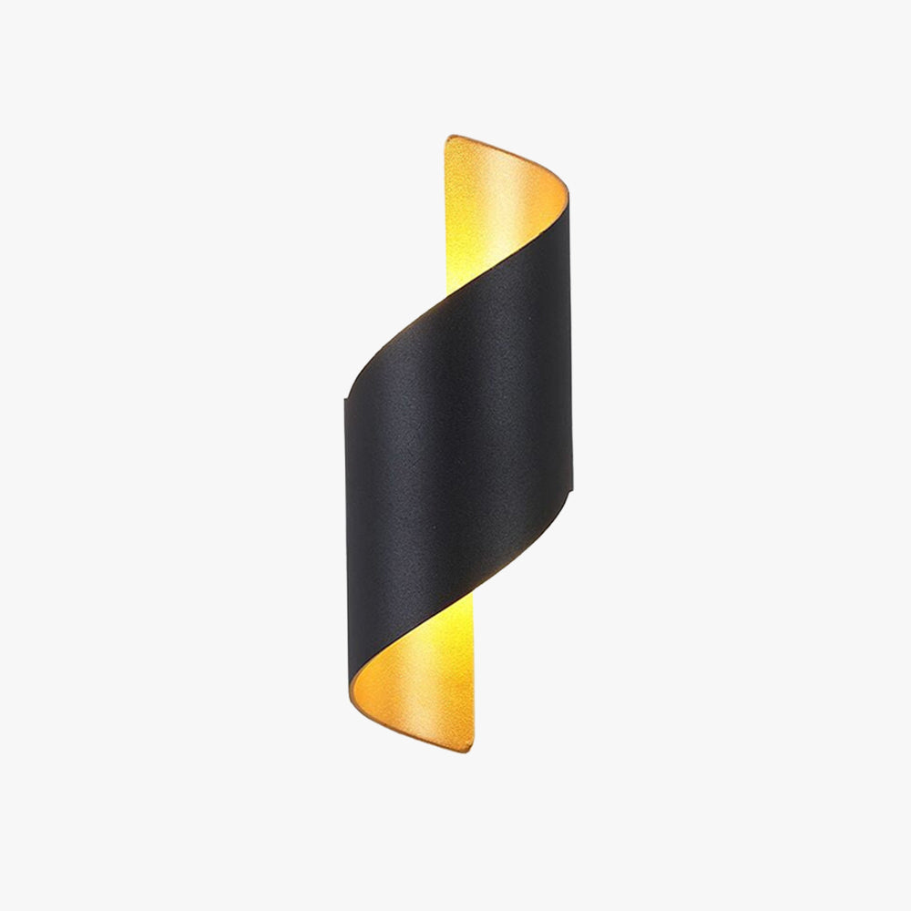 Modern spiral LED wall light for home & garden, a contemporary accent.
