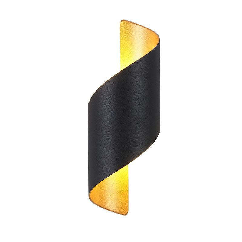 Stylish spiral LED wall lamp, enhancing modern home decor with efficient light.
