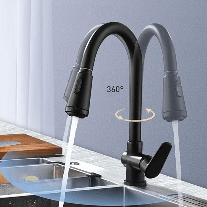 Brushed nickel touch kitchen faucet with convenient pull-out spray for easy kitchen sink tasks & home improvement.