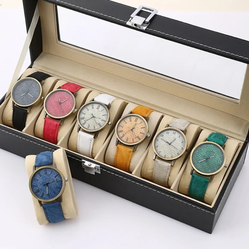 Modern fashion accessory: Unisex Tokyo denim watch with a bronze case and comfortable, stylish denim strap. Casual wear.