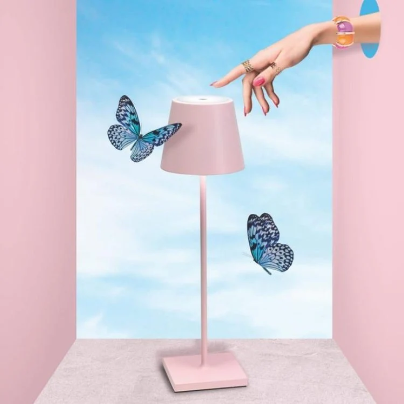 Contemporary touch LED desk lamp, rechargeable and wireless.