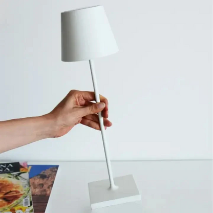 Wireless rechargeable LED table lamp, designed for modern home lighting.