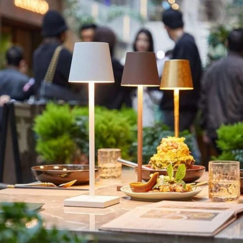 Sleek wireless LED table lamp, offering modern lighting & home decor.