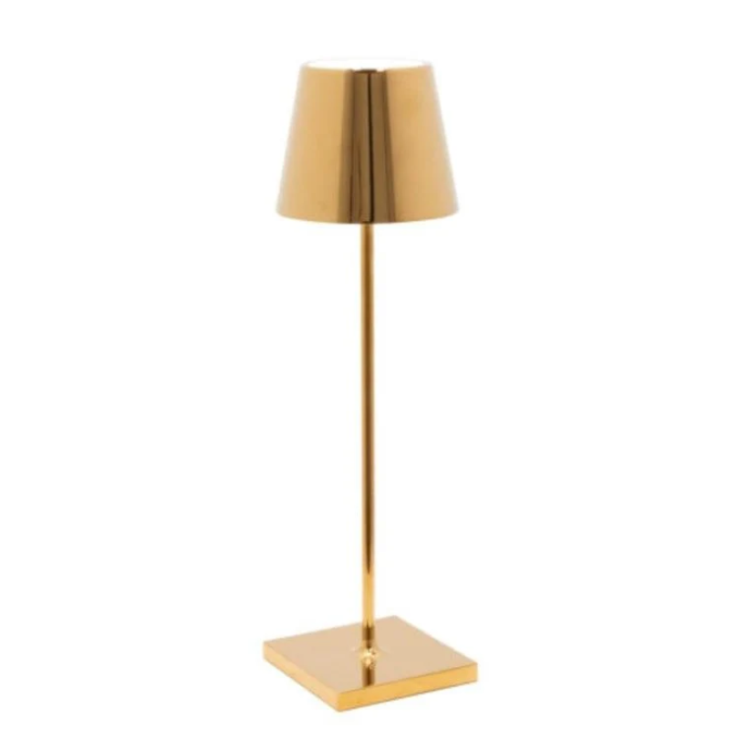 Rechargeable LED table lamp with touch control, ideal for desk or bedside ambiance.