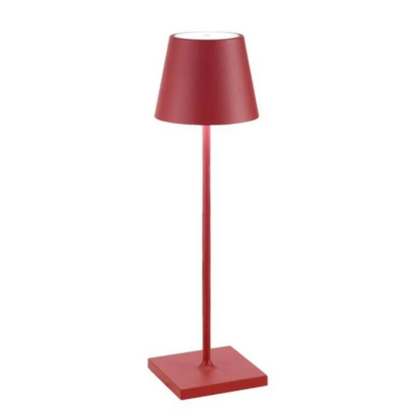 Portable LED ambiance lamp, wireless and rechargeable with touch control.