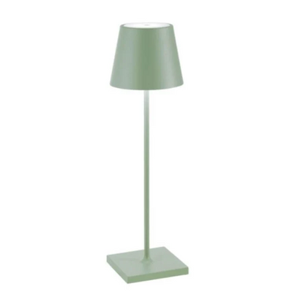 Sleek LED table lamp, wireless & rechargeable. Creates modern mood lighting.