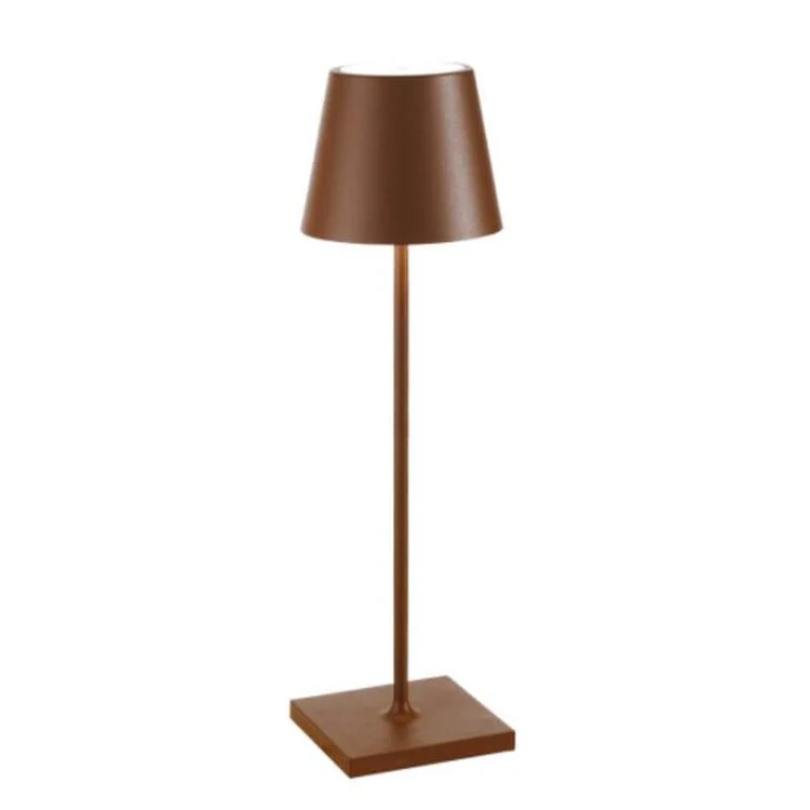 Touch-sensitive LED desk lamp, portable and modern for home or office.