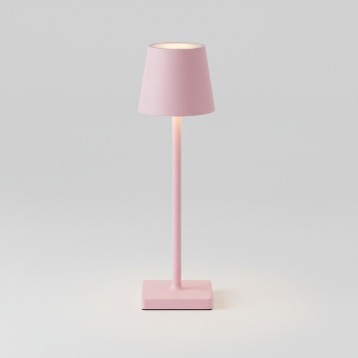 Minimalist LightMagic wireless LED lamp, dimmable & portable, enhances modern home decor.